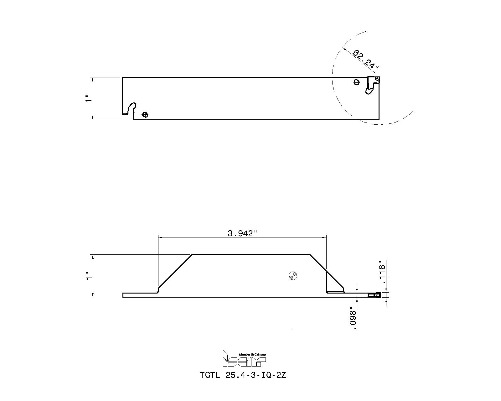 ISCAR Cutting Tools - Metal Working Tools - TGTR/L-IQ-2Z : 2302884 
