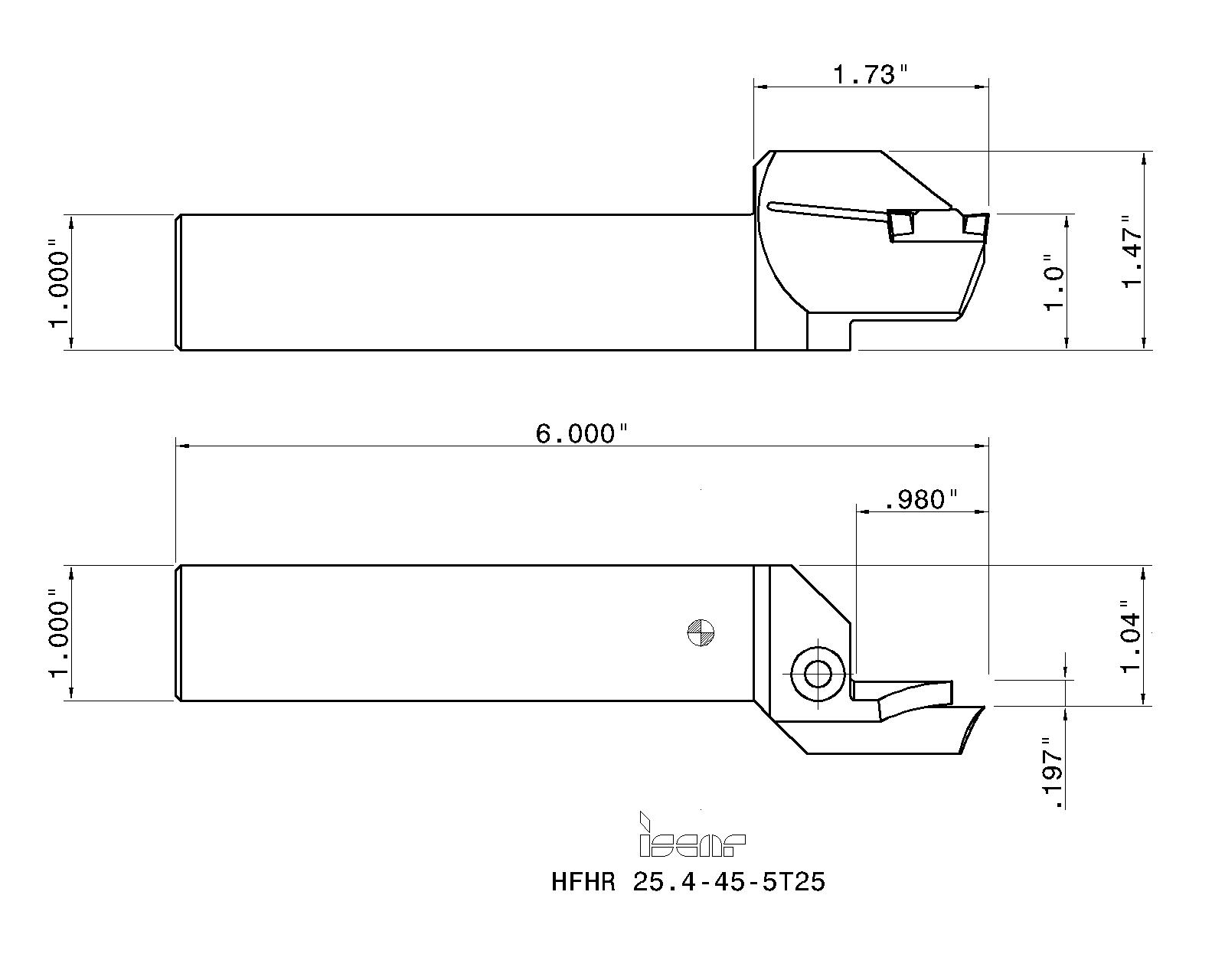 ISCAR Cutting Tools - Metal Working Tools - HFHR/L-5T : 2500127 