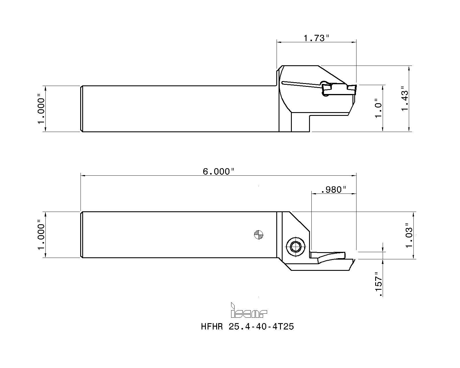 ISCAR Cutting Tools - Metal Working Tools - HFHR/L-4T : 2500201 