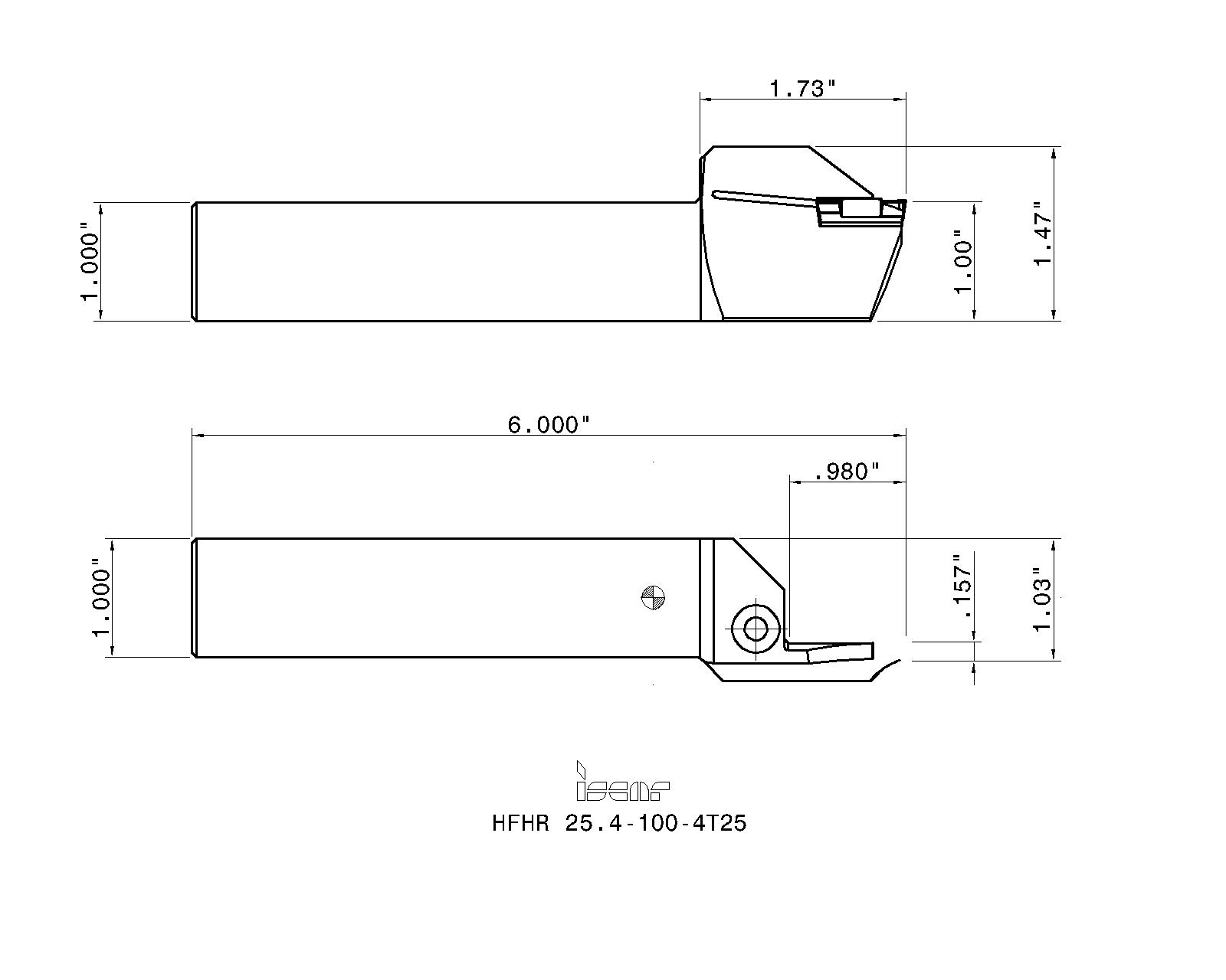 ISCAR Cutting Tools - Metal Working Tools - HFHR/L-4T : 2500209 