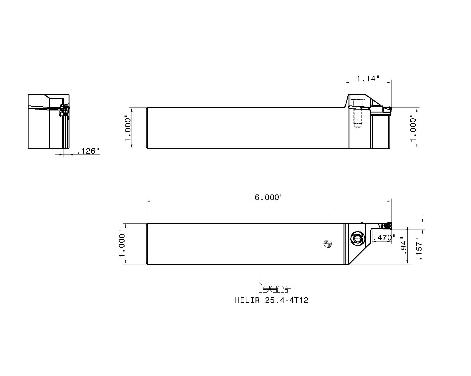 ISCAR Cutting Tools - Metal Working Tools - HELIR/L : 2500446