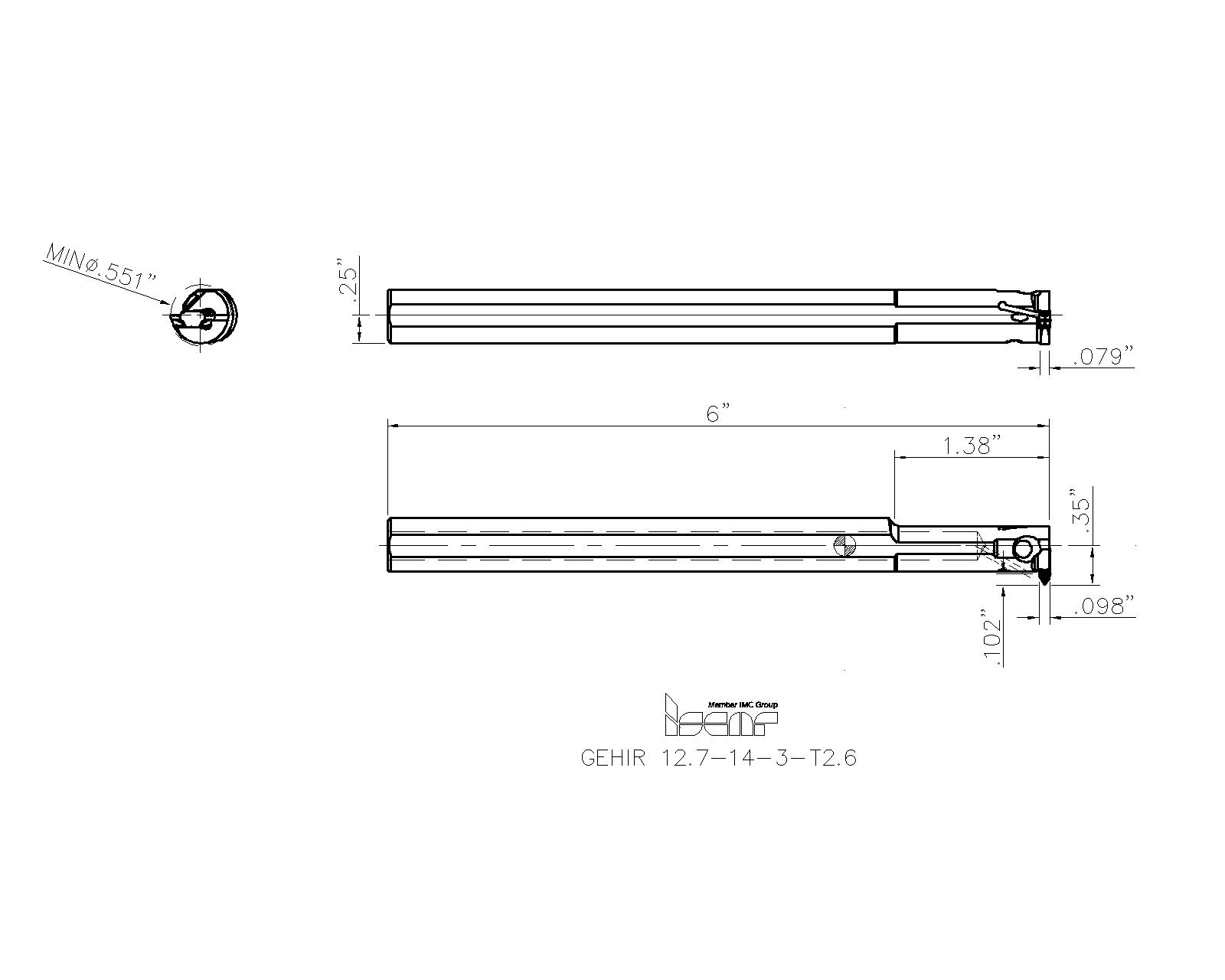 ISCAR Cutting Tools - Metal Working Tools - GEHIR/L : 2801139 - GEHIR
