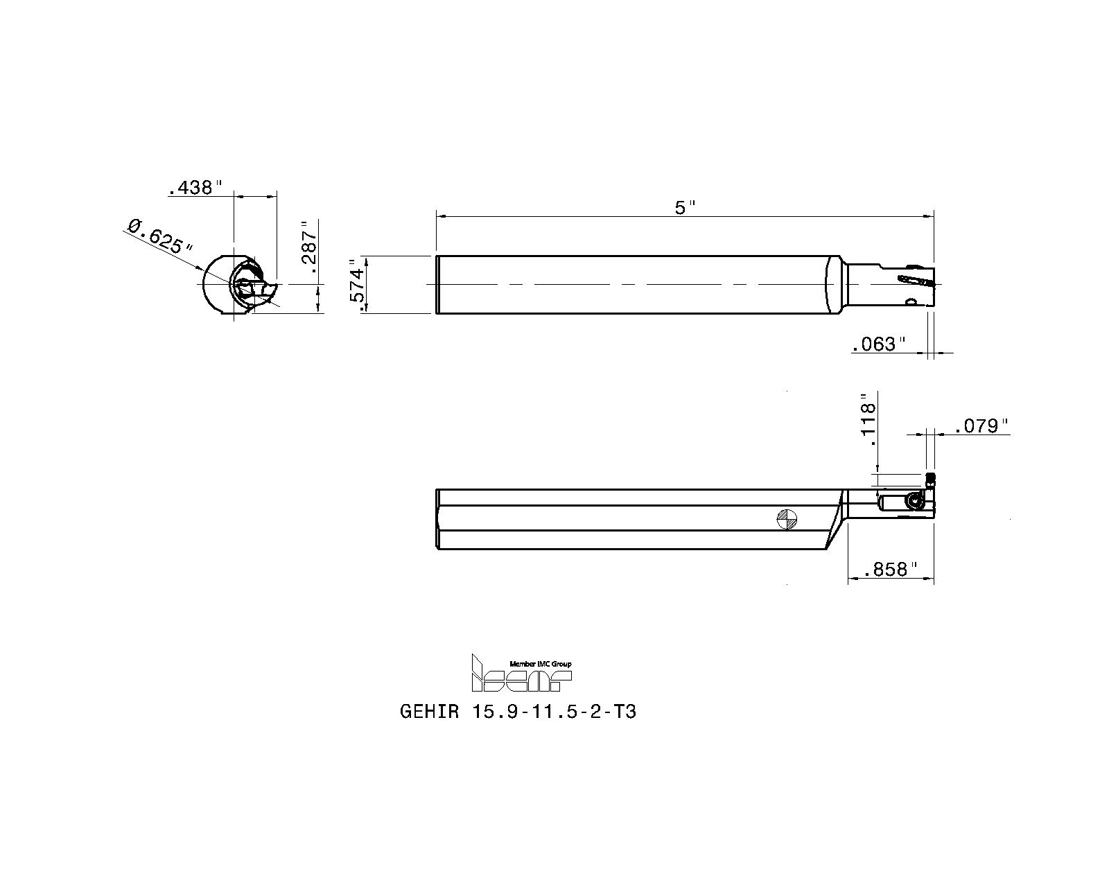 ISCAR Cutting Tools - Metal Working Tools - GEHIR/L : 2801774 - GEHIR