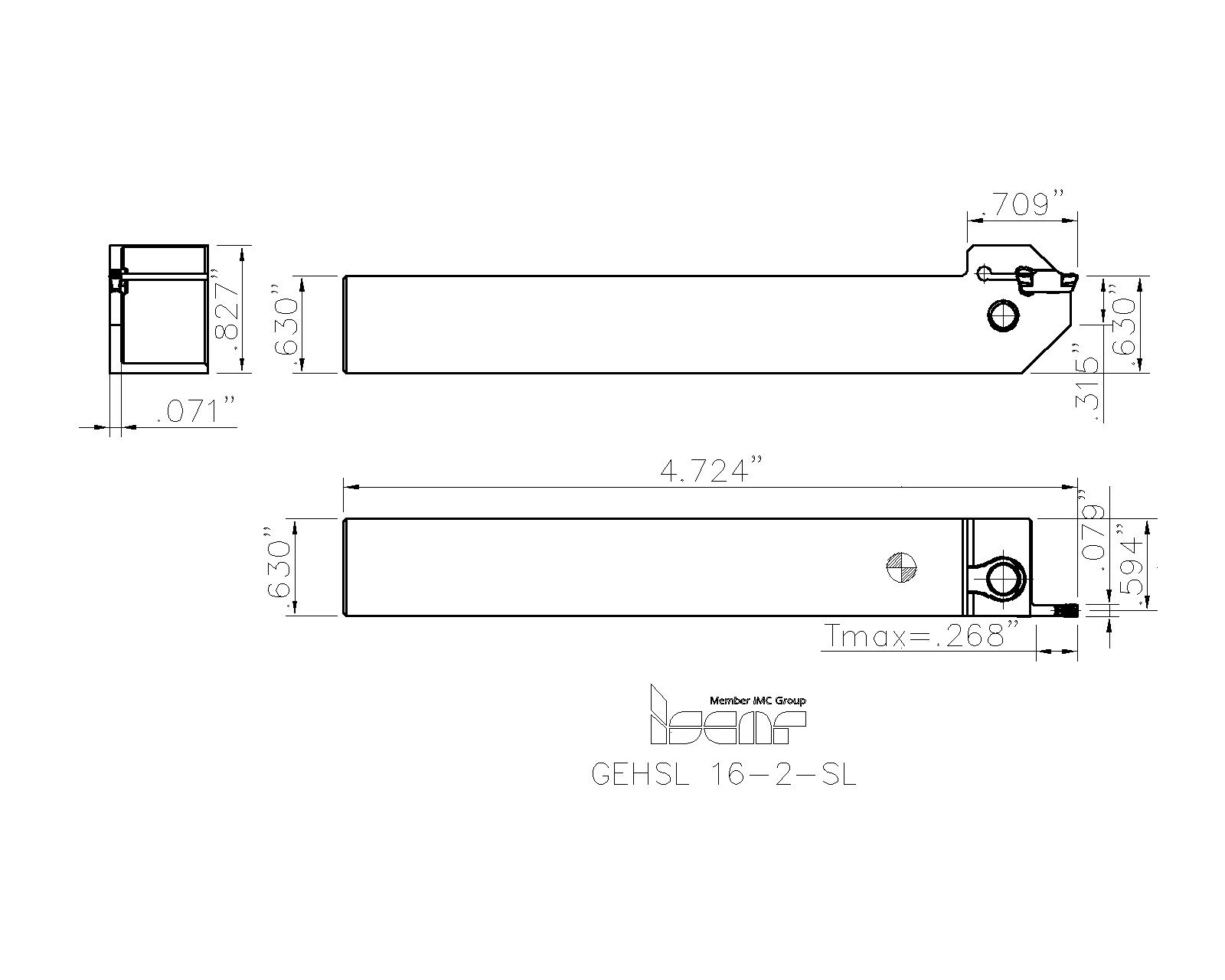 ISCAR Cutting Tools - Metal Working Tools - GEHSR/L-SL : 2801913