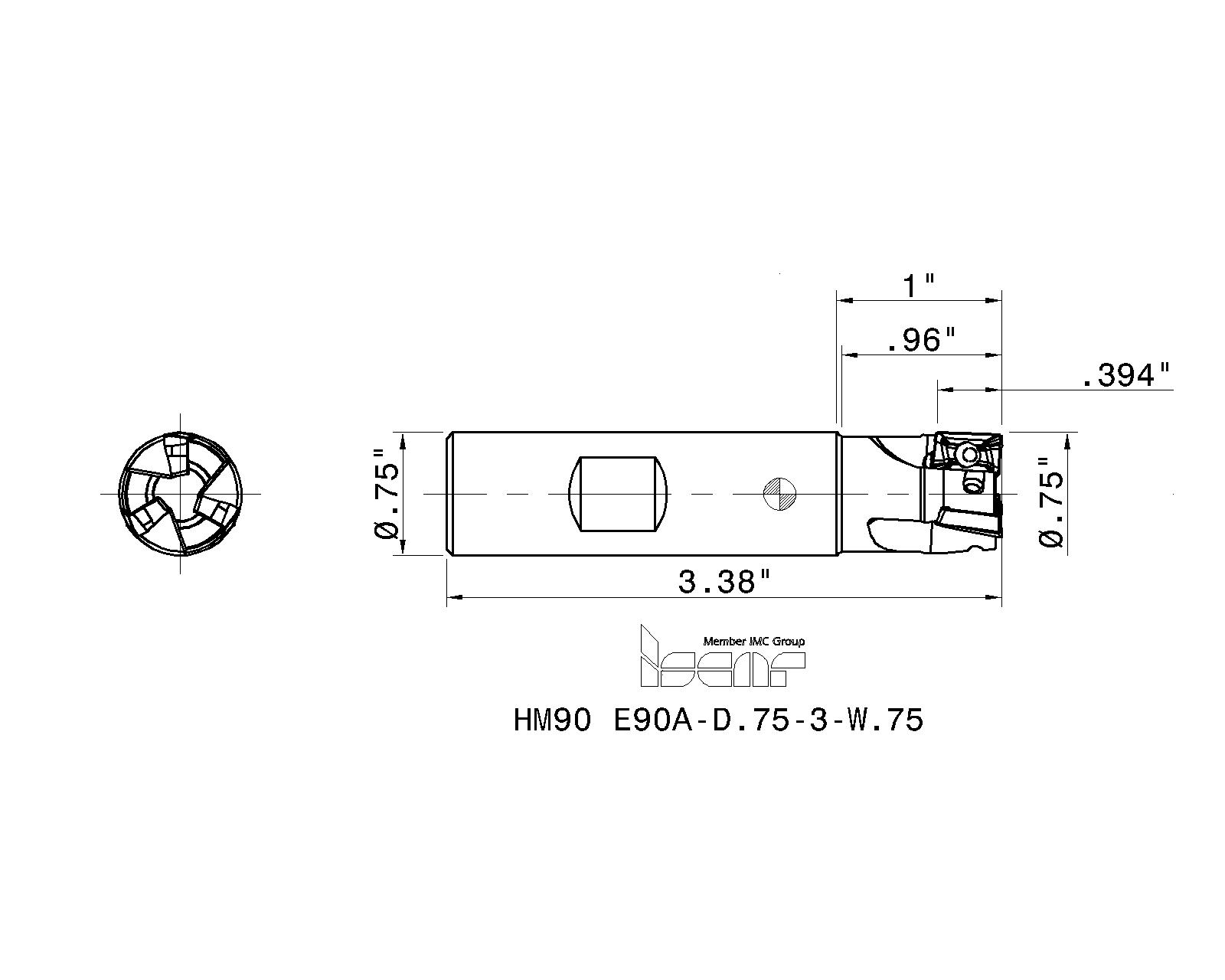 ISCAR Cutting Tools - Metal Working Tools - HM90 E90A-10 : 3101949