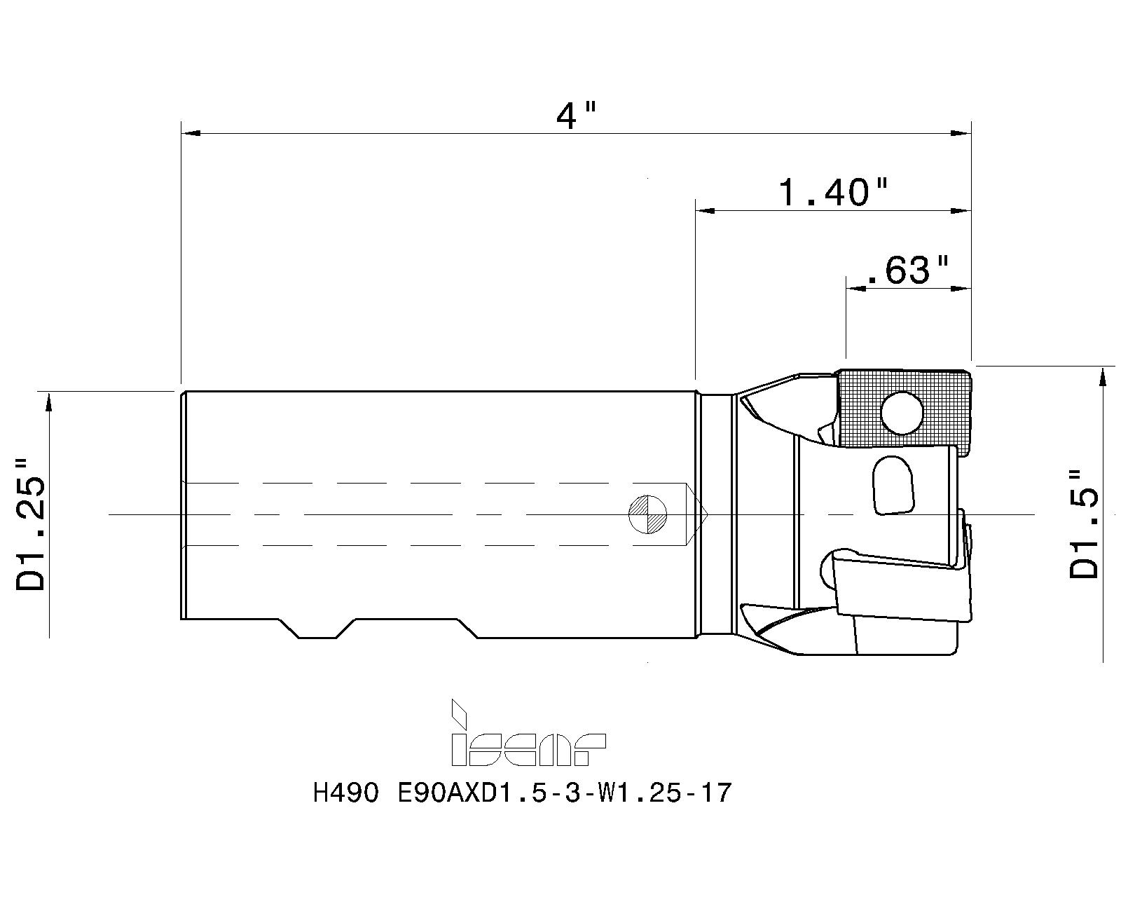ISCAR Cutting Tools - Metal Working Tools - H490 E90AX-17