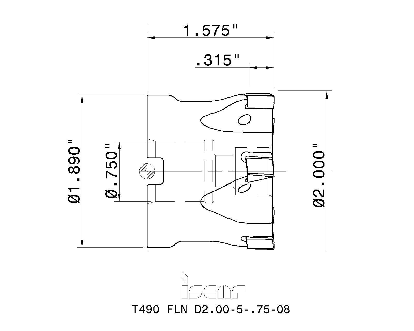 ISCAR Cutting Tools - Metal Working Tools - T490 FLN-08 : 3104901