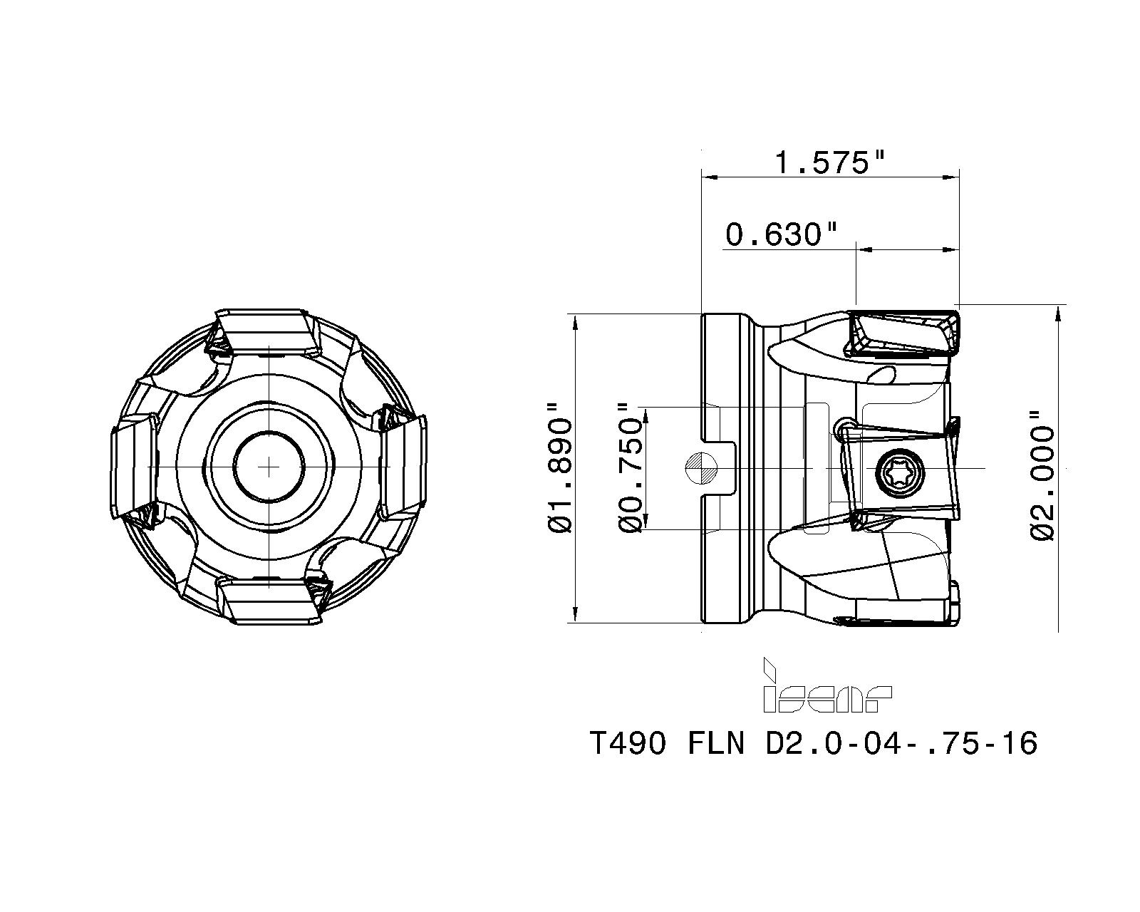 T490 FLN D2.0-04-.75-16 T490 FLN D2.0-04-.75-16