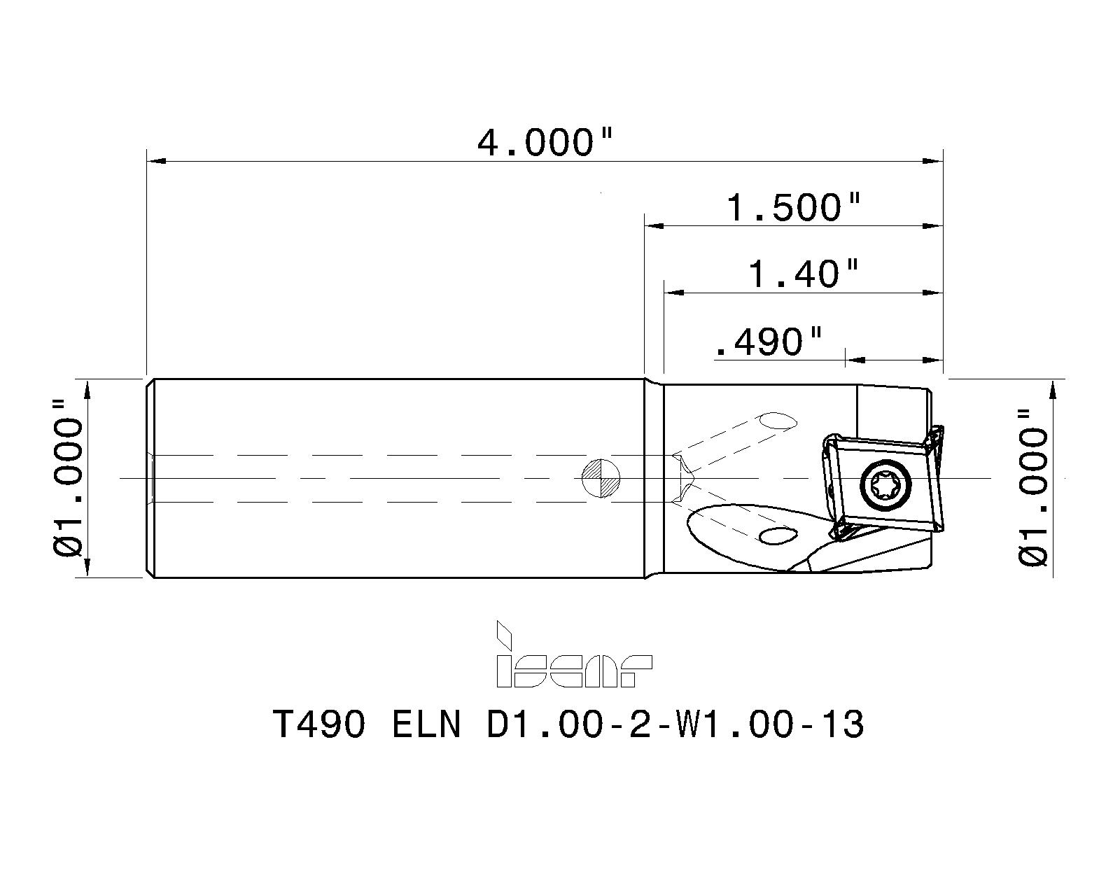 ISCAR Cutting Tools - Metal Working Tools - T490 ELN-13 : 3105293 