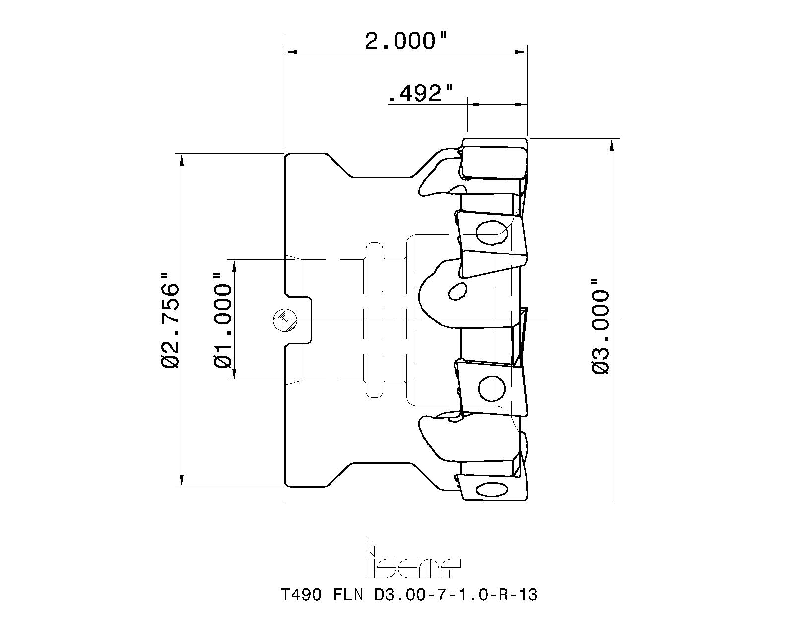 イスカル ロジック8タング T890HT FLN