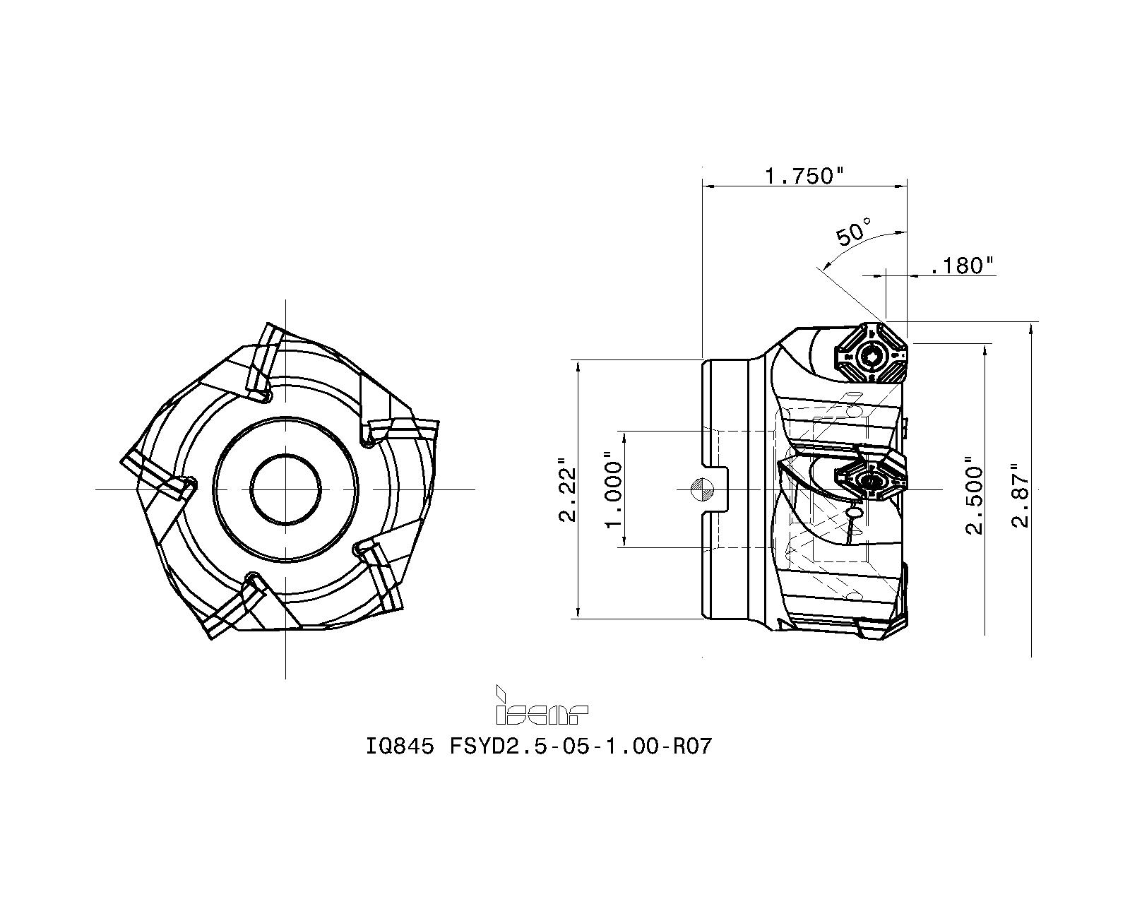 ISCAR Cutting Tools - Metal Working Tools - IQ845 FSY-R07