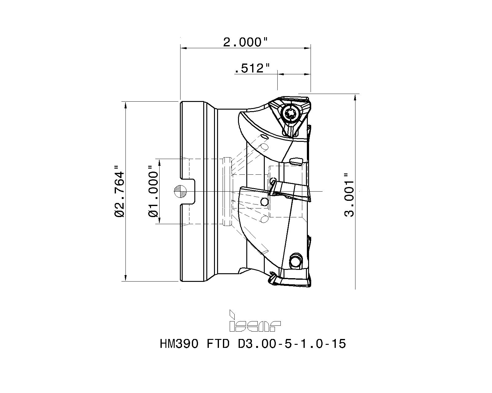 ISCAR Cutting Tools - Metal Working Tools - HM390 FTD-15 : 3106563