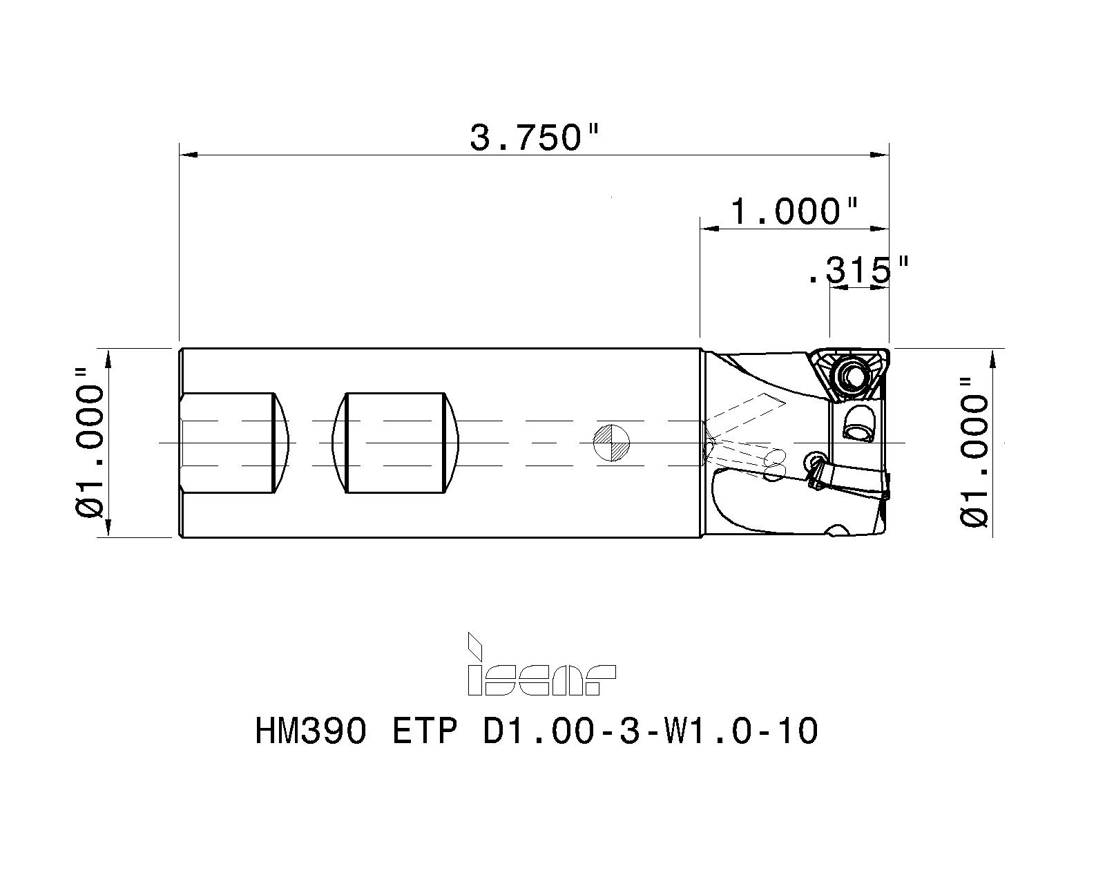 Iscar Cutting Tools Metal Working Tools Hm390 Etp 10 Hm390 Etp D1 00 3 W1 0 10