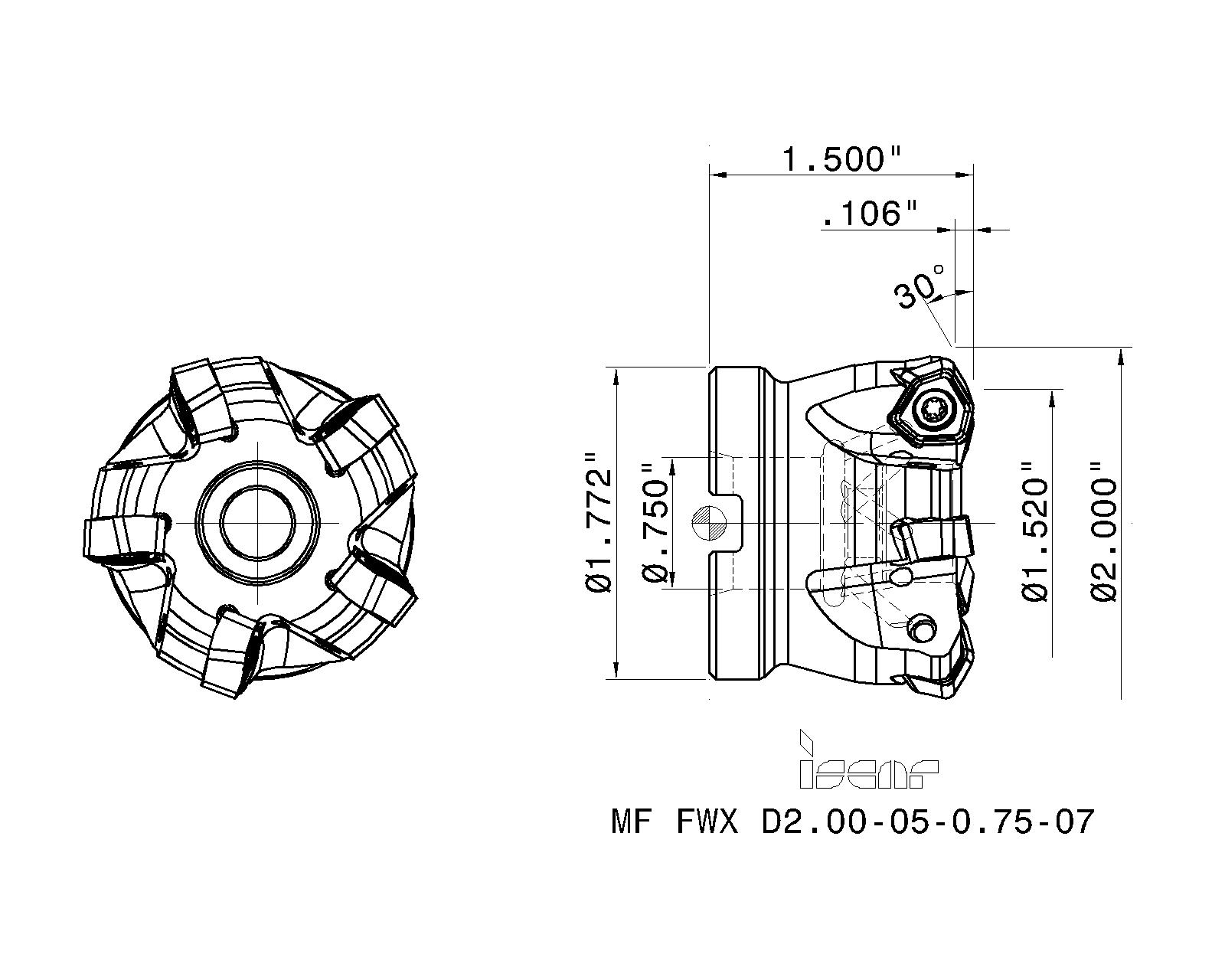 ISCAR Cutting Tools - Metal Working Tools - MF FWX : 3106851 - MF