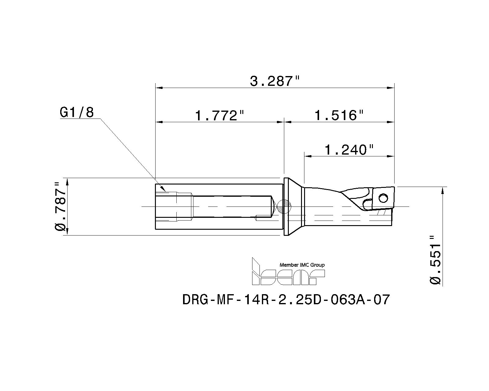 ISCAR Cutting Tools - Metal Working Tools - DRG-MF : 3203774 - DRG 
