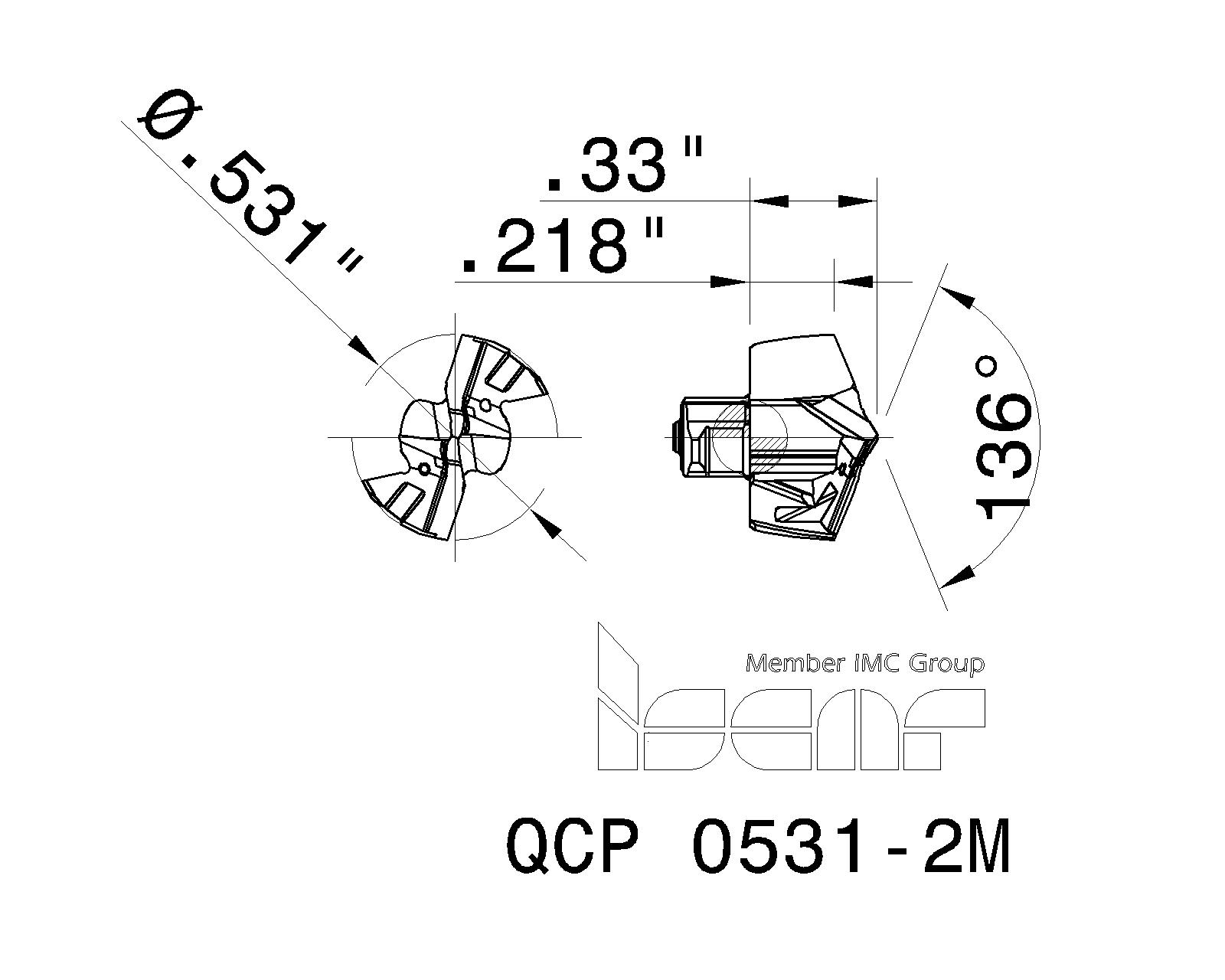 ISCAR Cutting Tools Metal Working Tools QCP2M 3325660 QCP 05312M