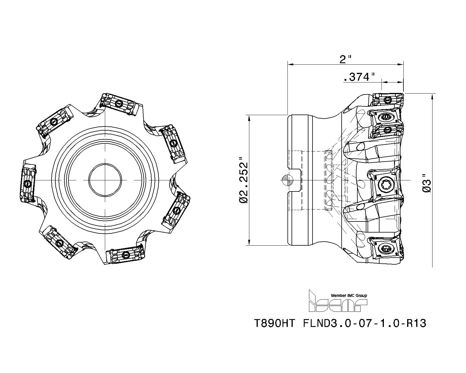 ISCAR Cutting Tools Metal Working Tools T890HT FLNR13 3332801