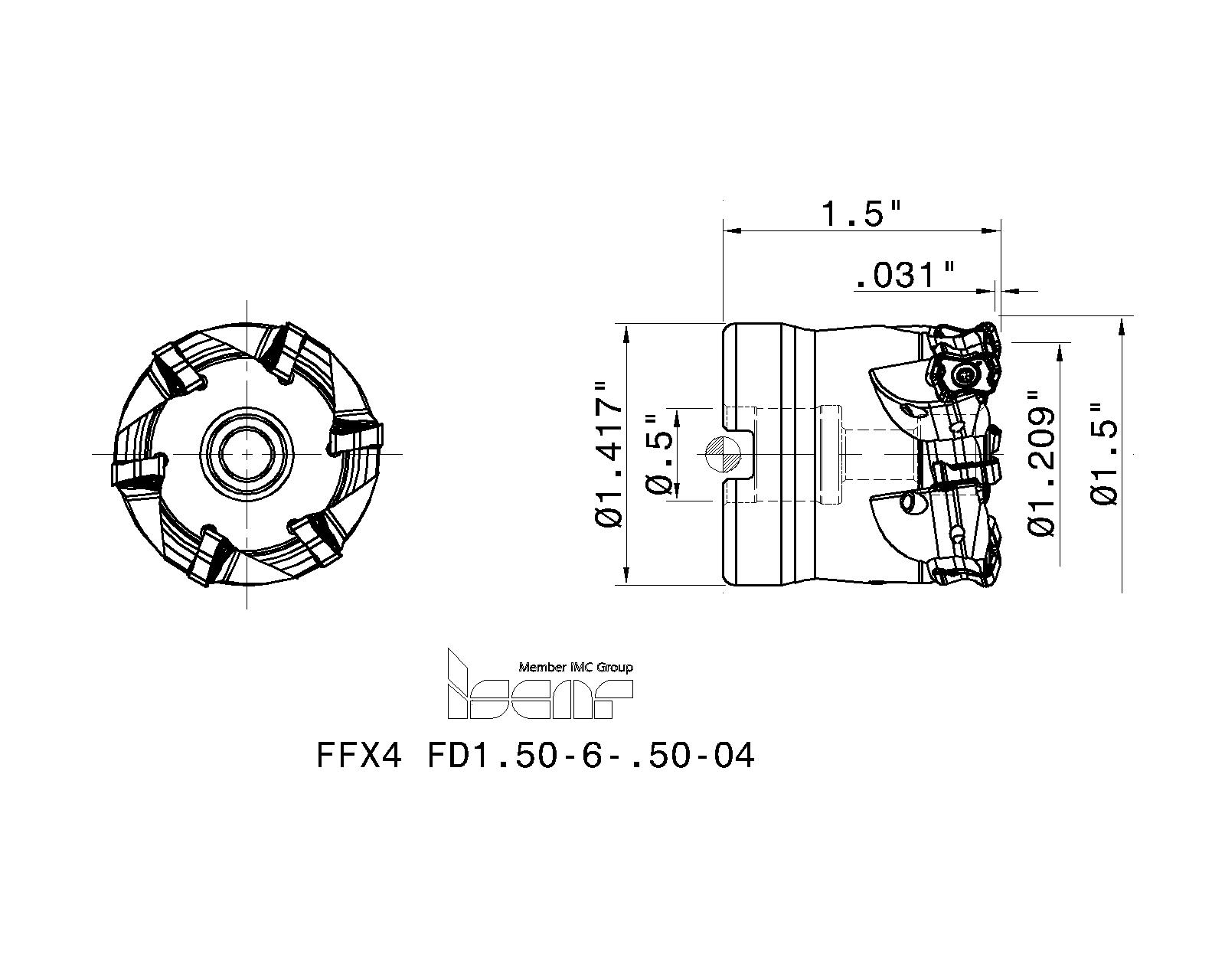 ISCAR Cutting Tools - Metal Working Tools - FFX4 FD-04 : 3336702 ISCAR Cutting Tools - Metal Working Tools - FFX4 FD-04 : 3336702