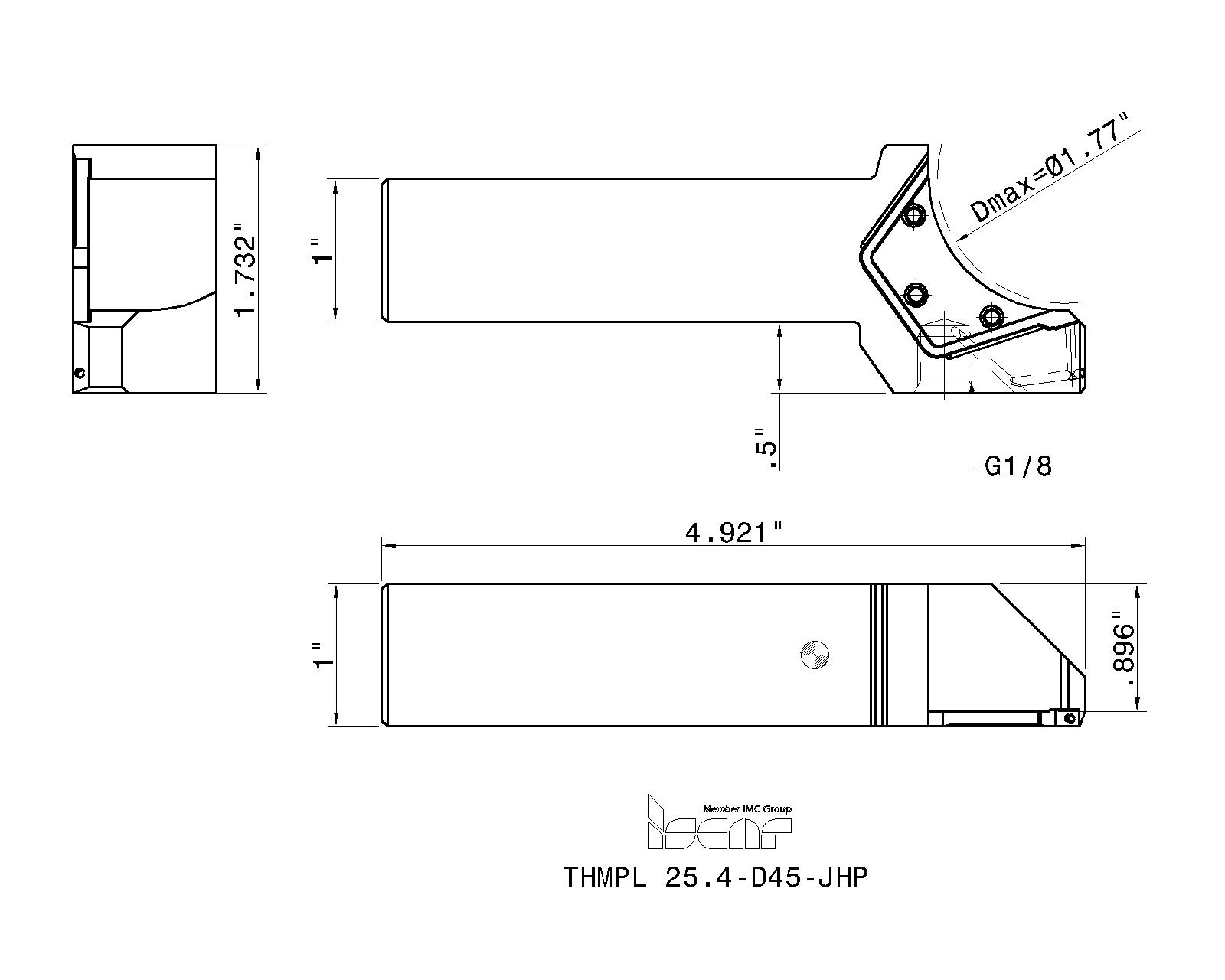 正規品】 イスカル ロジック５グリップ THMPL 16-D22-JHP