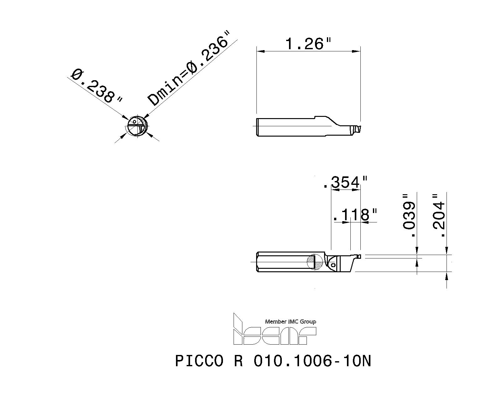 ISCAR Cutting Tools Metal Working Tools PICCO010/610N (Face Grooving) 3360756 PICCO R