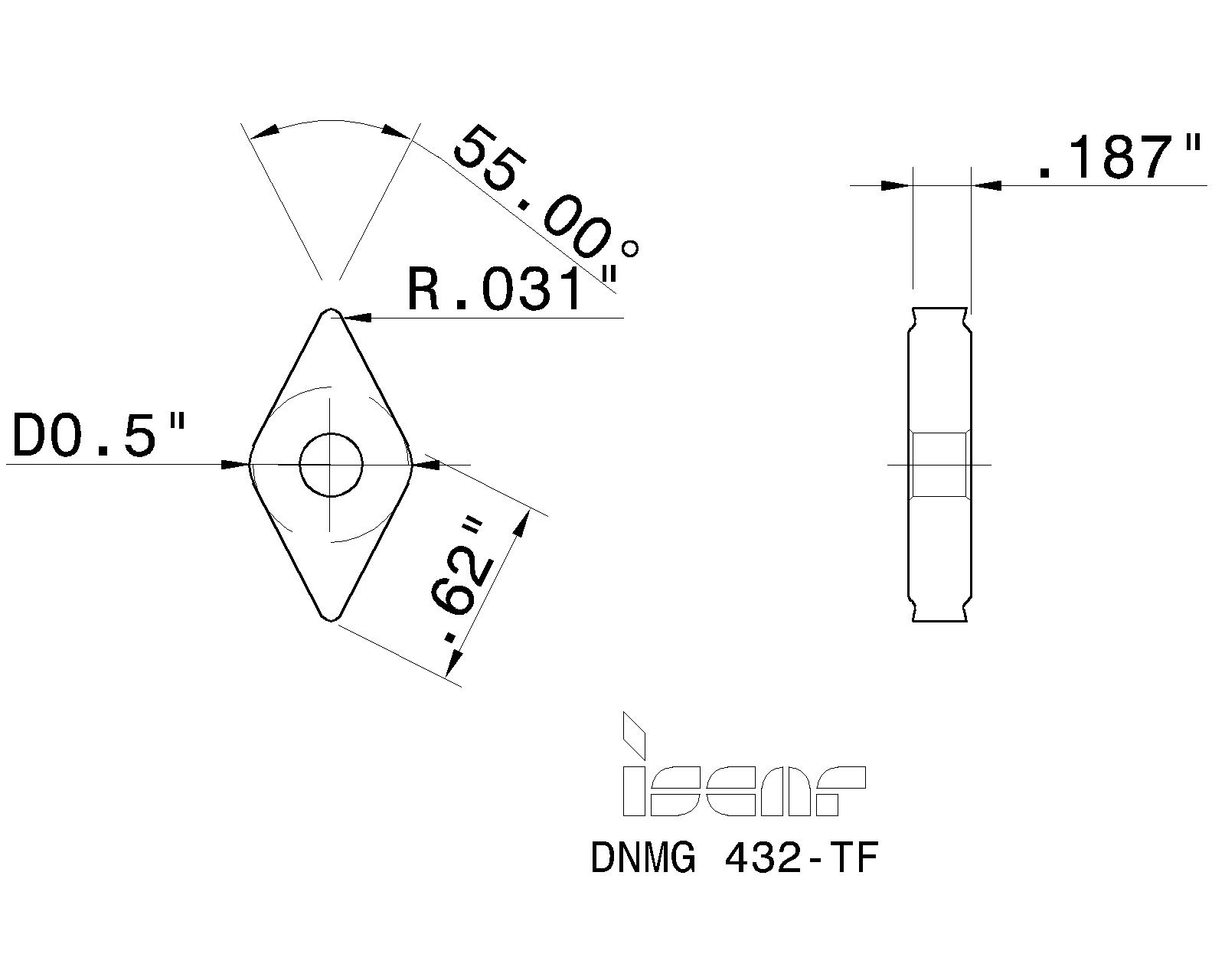 ISCAR Cutting Tools - Metal Working Tools - DNMG/DNGG-TF : 5504876 