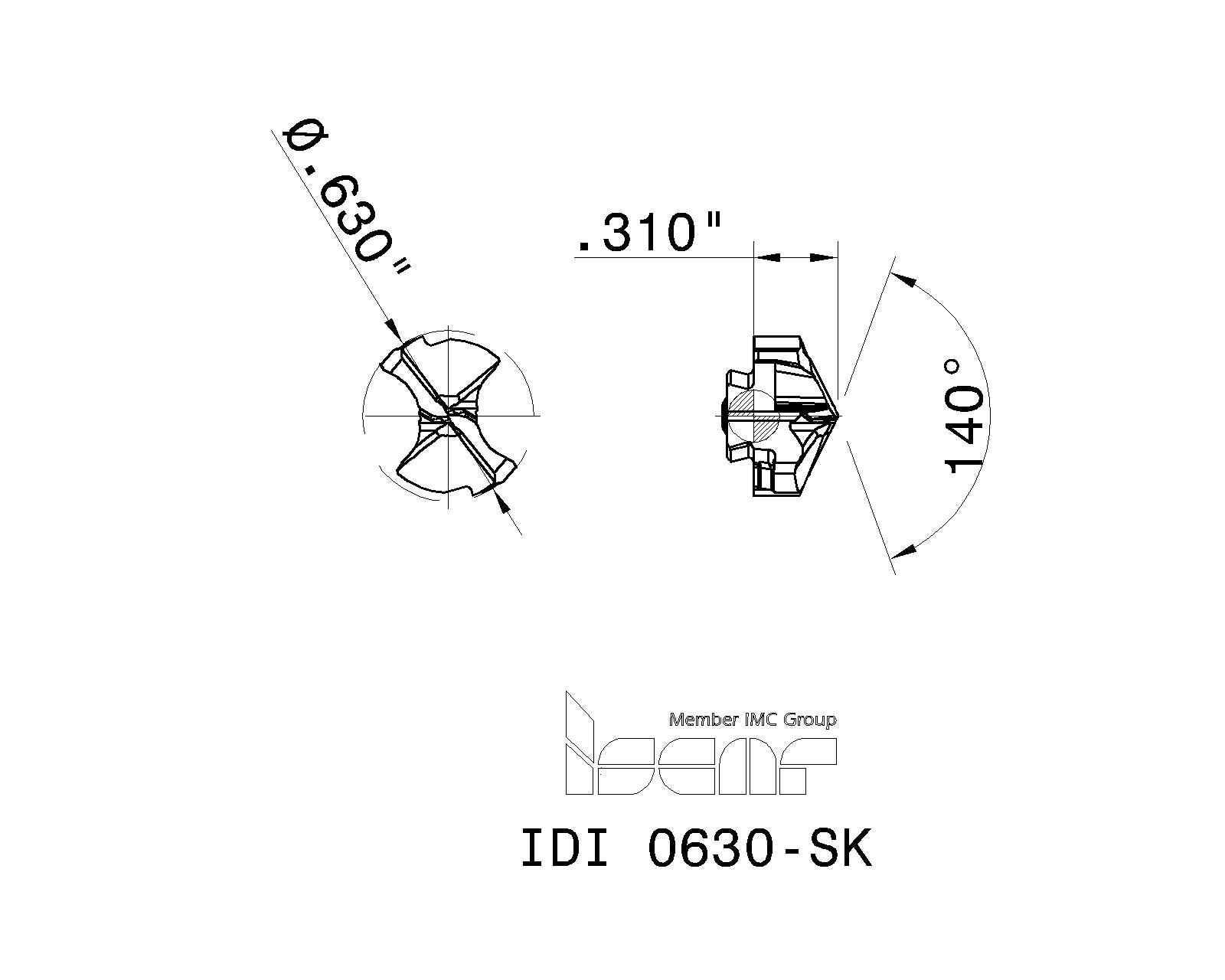 2 x Iscar Drillbits Chamdrill Idi 160-sk Ic908 0630-sk Core Bit Carbide Inserts