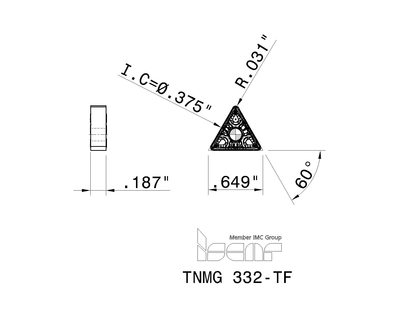 ISCAR Cutting Tools - Metal Working Tools - TNMG-TF : 5505697 