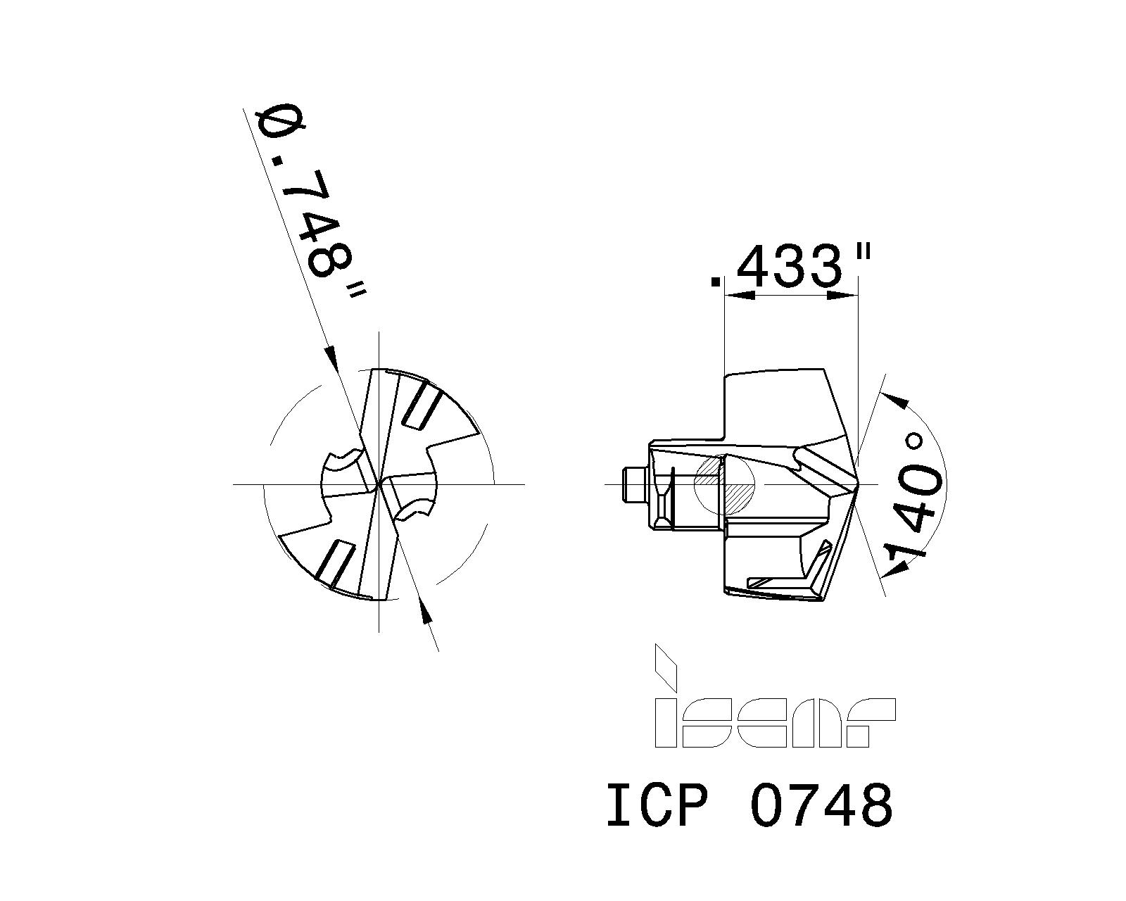 ISCAR Cutting Tools - Metal Working Tools - ICP : 5506643 - ICP 0748