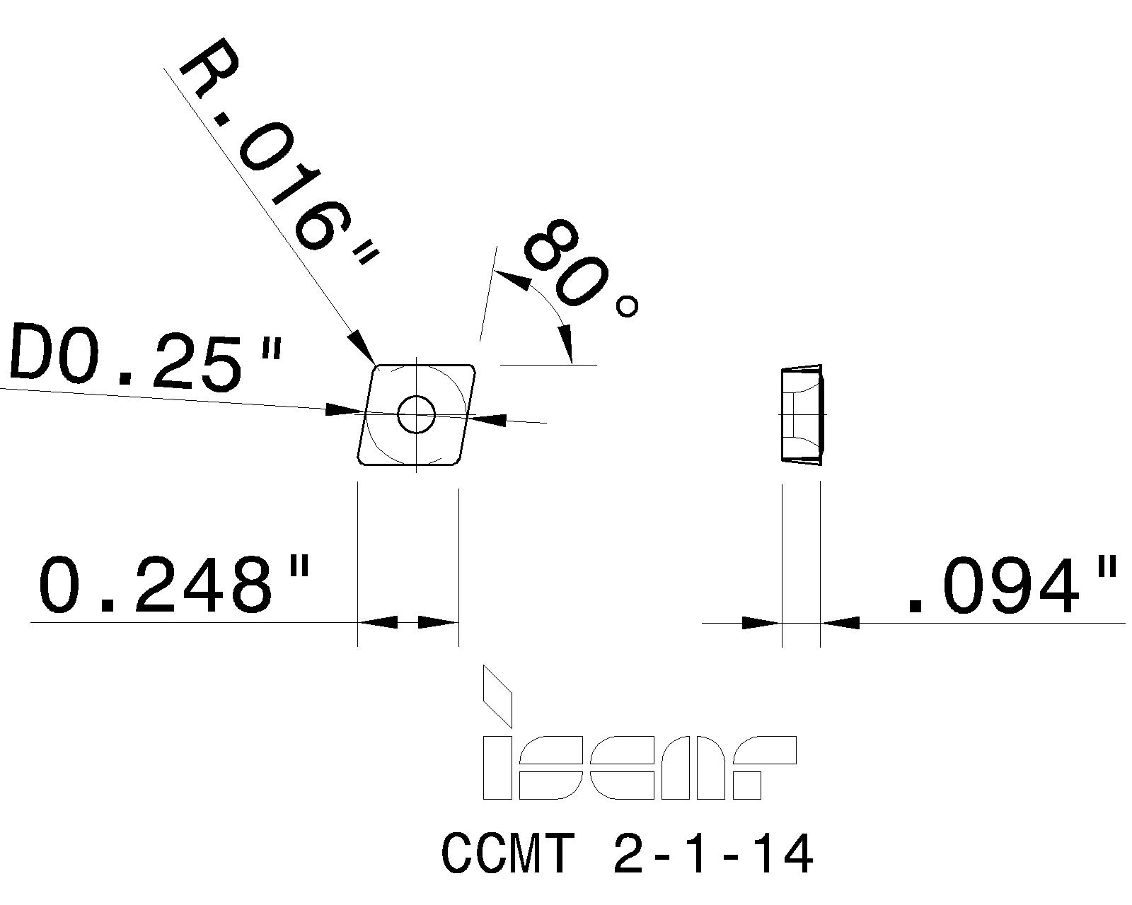 ISCAR Cutting Tools - Metal Working Tools - CCMT-14 : 5596401 ...