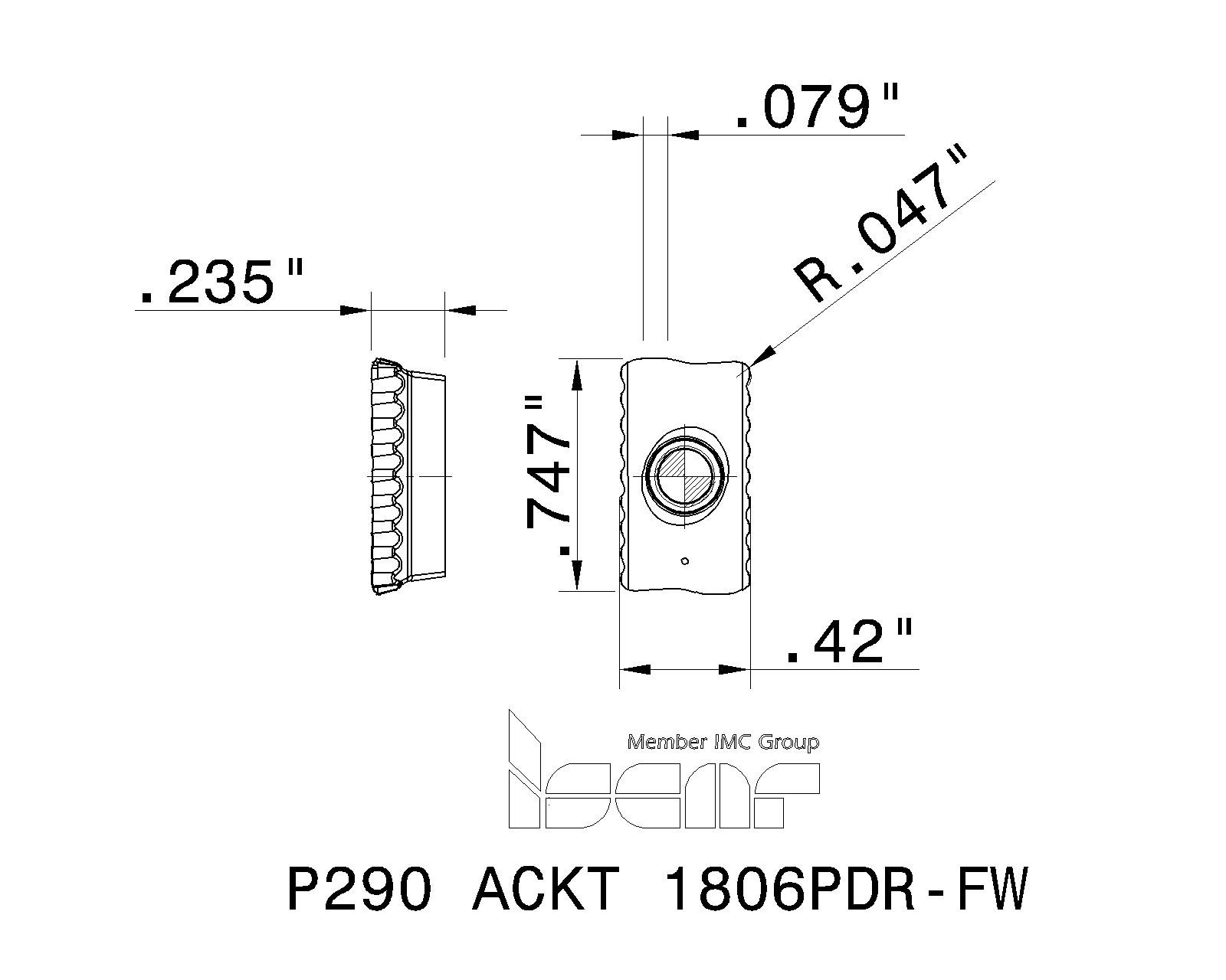 ISCAR Cutting Tools - Metal Working Tools - P290 ACKT : 5606694