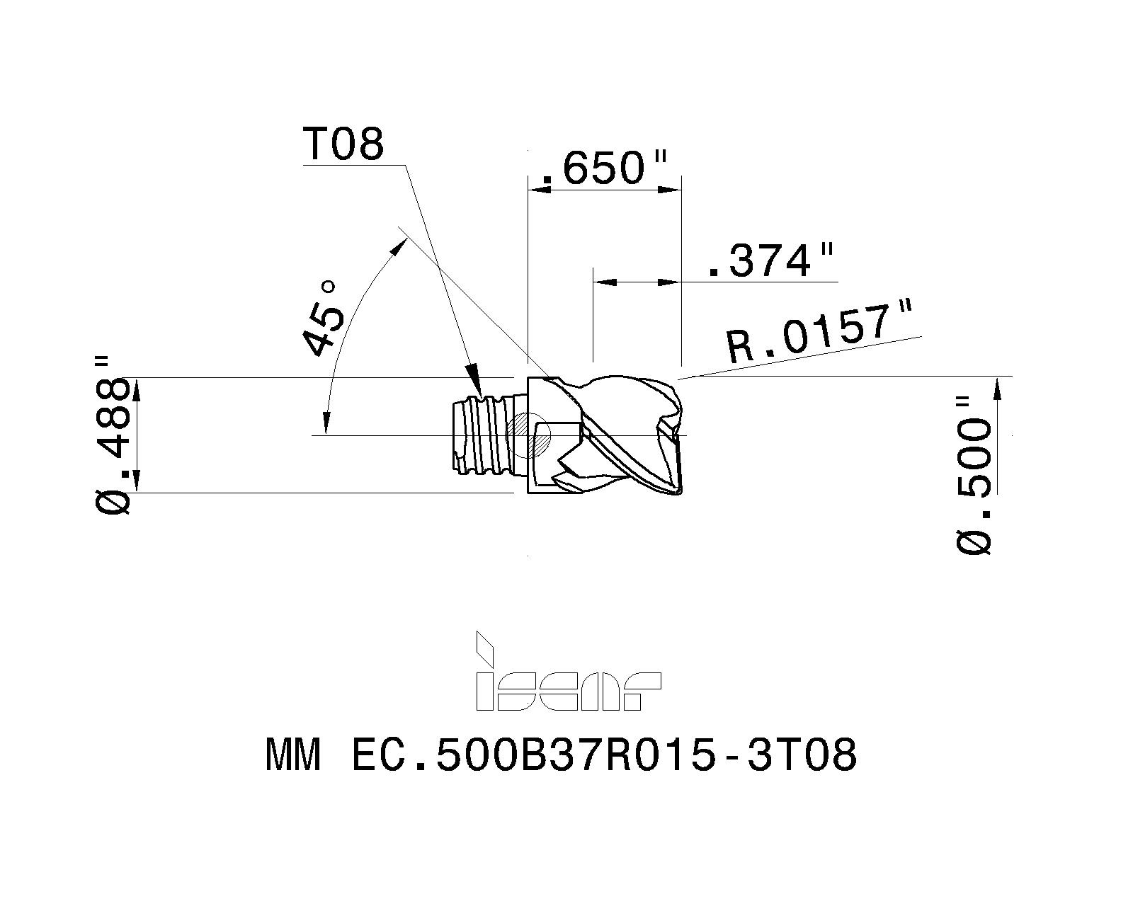 イスカル ロジック３カム ヘッド Ｈ３Ｐ ＩＣ９０８ H3P 173-IQ IC908