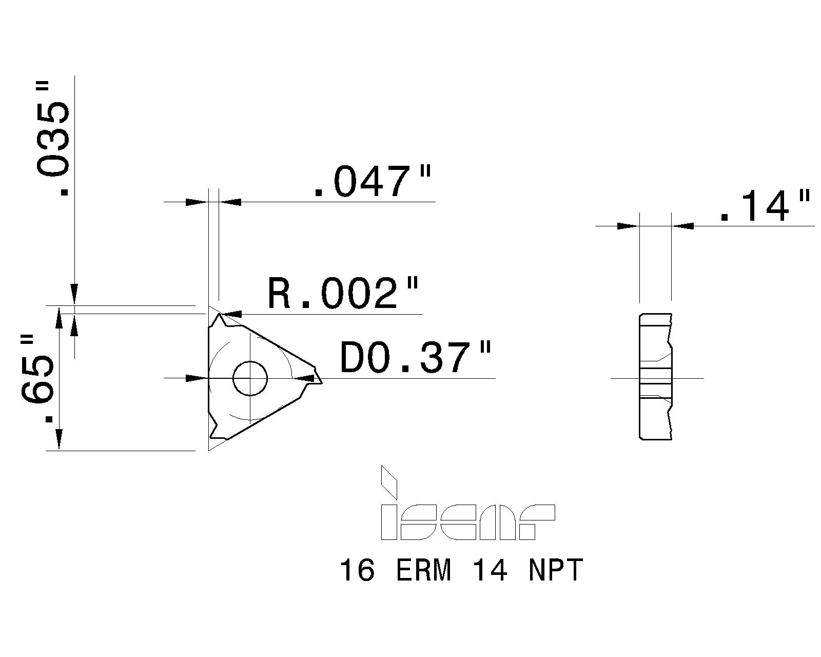 ISCAR Cutting Tools Metal Working Tools ER/LNPT 5901573 16ERM