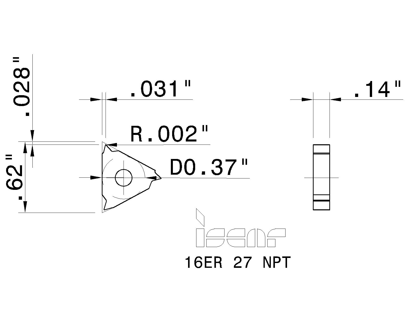 ISCAR Cutting Tools Metal Working Tools ER/LNPT 5991737 16ER