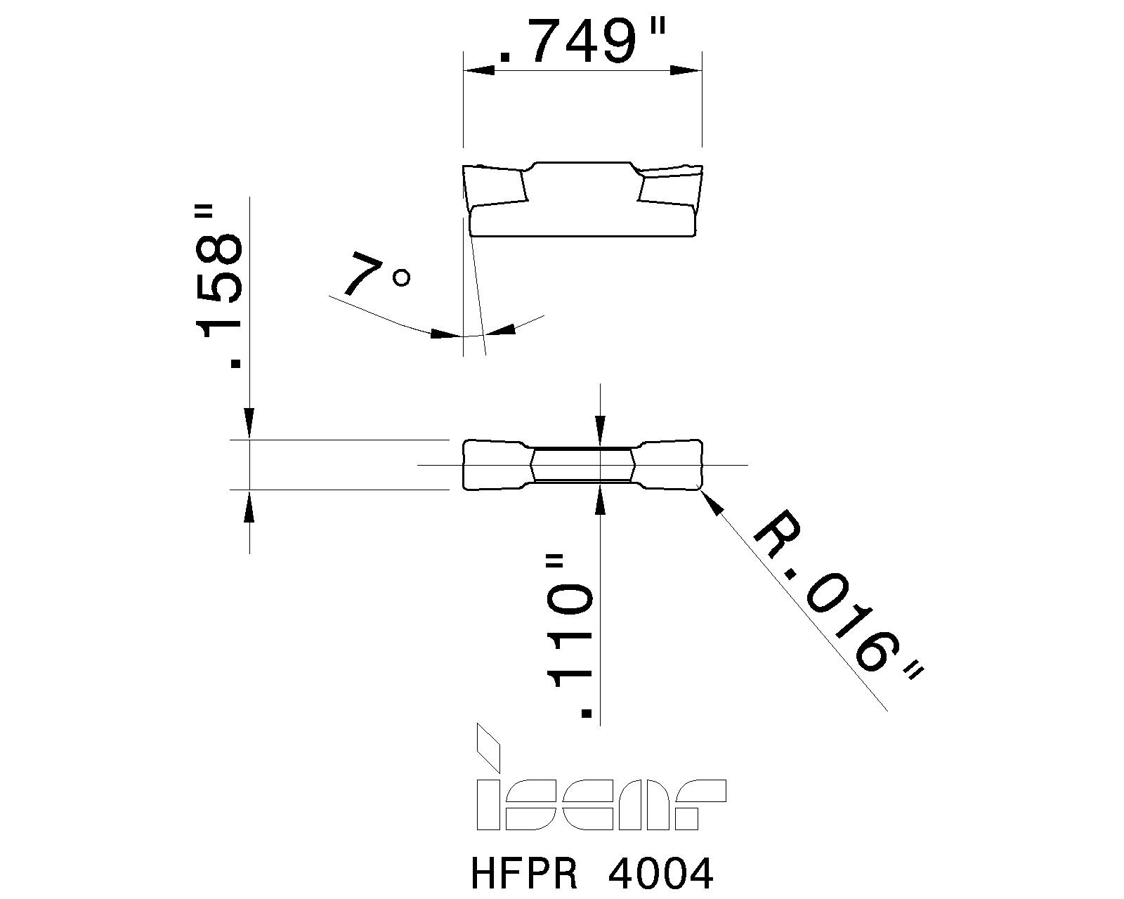 ISCAR Cutting Tools - Metal Working Tools - HFPR/L : 6200069