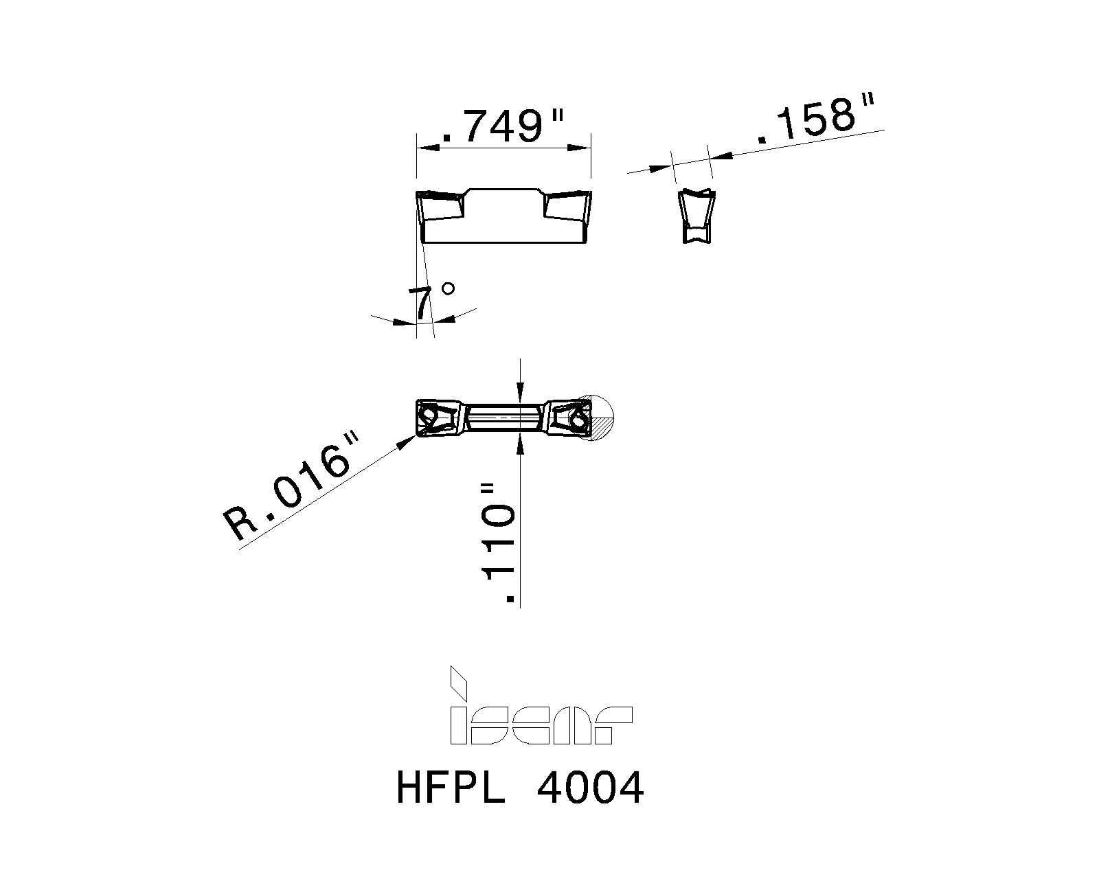 当季大流行 イスカル ヘリフェース チップ ＨＦＰＲ Ｌ ＩＣ２０ HFPL 4004 IC20 HFPL4004 イスカルジャパン 株 