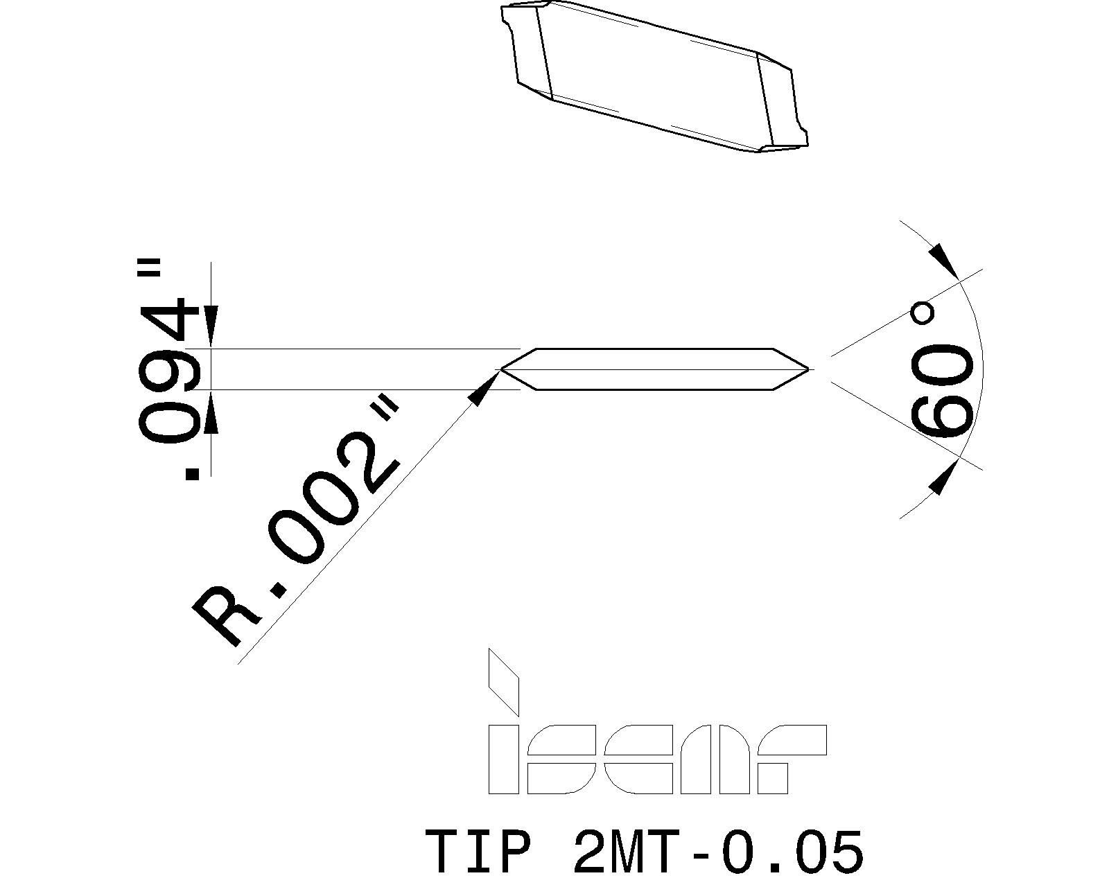 ISCAR Cutting Tools Metal Working Tools TIPMT 6403300 TIP 2MT0.05