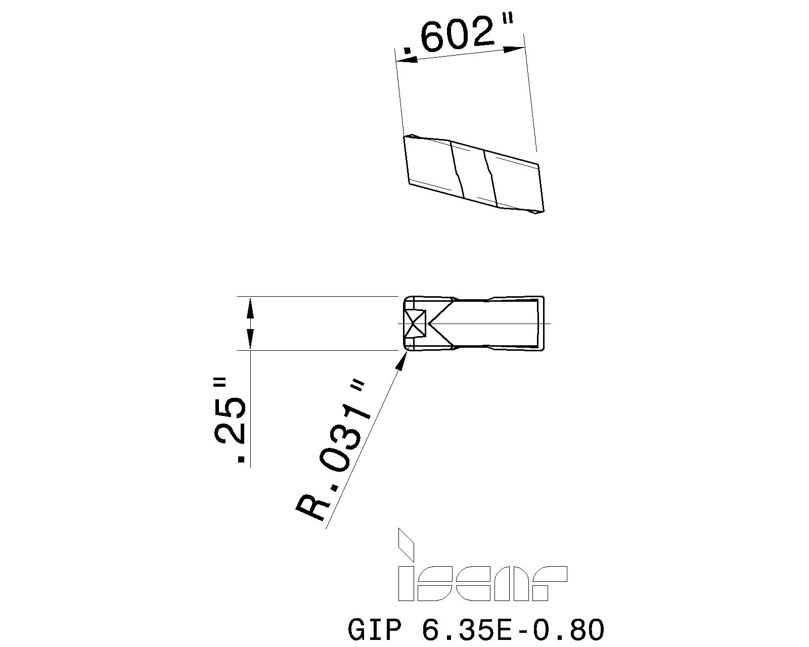 ISCAR Cutting Tools - Metal Working Tools - GIP-E : 6405150 - GIP 