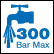 300 BAR (4350 PSI) MAX.