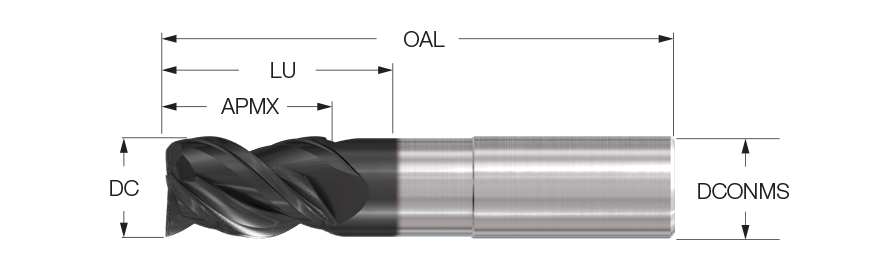 ISCAR ECAI-H3R 750 Carbide End Mill 3/4 Dia 1.250 LOC Brand New 3Fl IC08