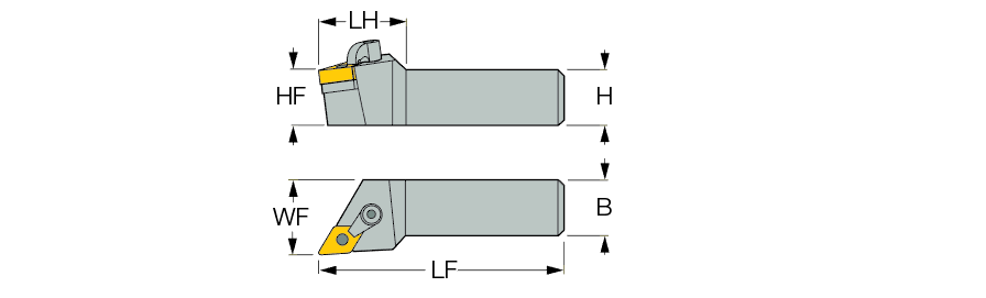 Rotary Holder SDJCR 20 x 20 with WSP DCMT 11T304, tin-set Rotary Holder SDJCR 20 x 20 with WSP DCMT 11T304, tin-set
