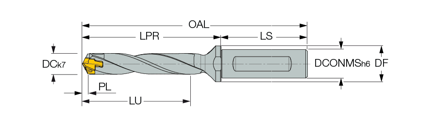イスカル スモウカム ヘッド交換式ドリル DCN140-070-16R-5D 工具/メンテナンス