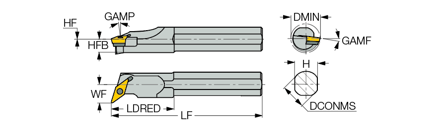 ISCAR Cutting Tools - Metal Working Tools - A/S-SVQCR/L : 3601091