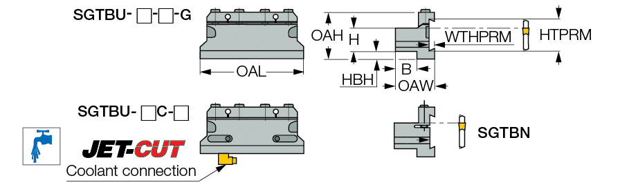 ISCAR Cutting Tools - Metal Working Tools - SGTBU/SGTBN : 2301025