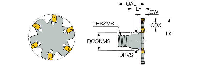 イスカル SGSF40-2-MMT10-4Z-JHP （1個入り） 切削、切断、穴あけ