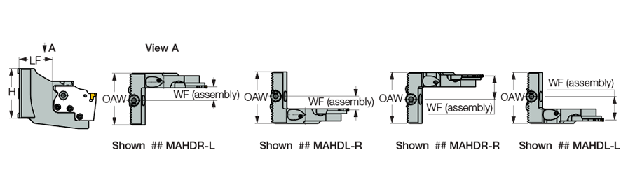 ISCAR Cutting Tools - Metal Working Tools - V## MAHD#-#-XL-##-JHP