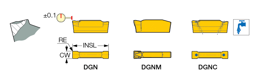 超可爱の イスカル ドゥーグリップ 突っ切り加工用チップ DGN DGNC DGNM-C IC807 10個 品番